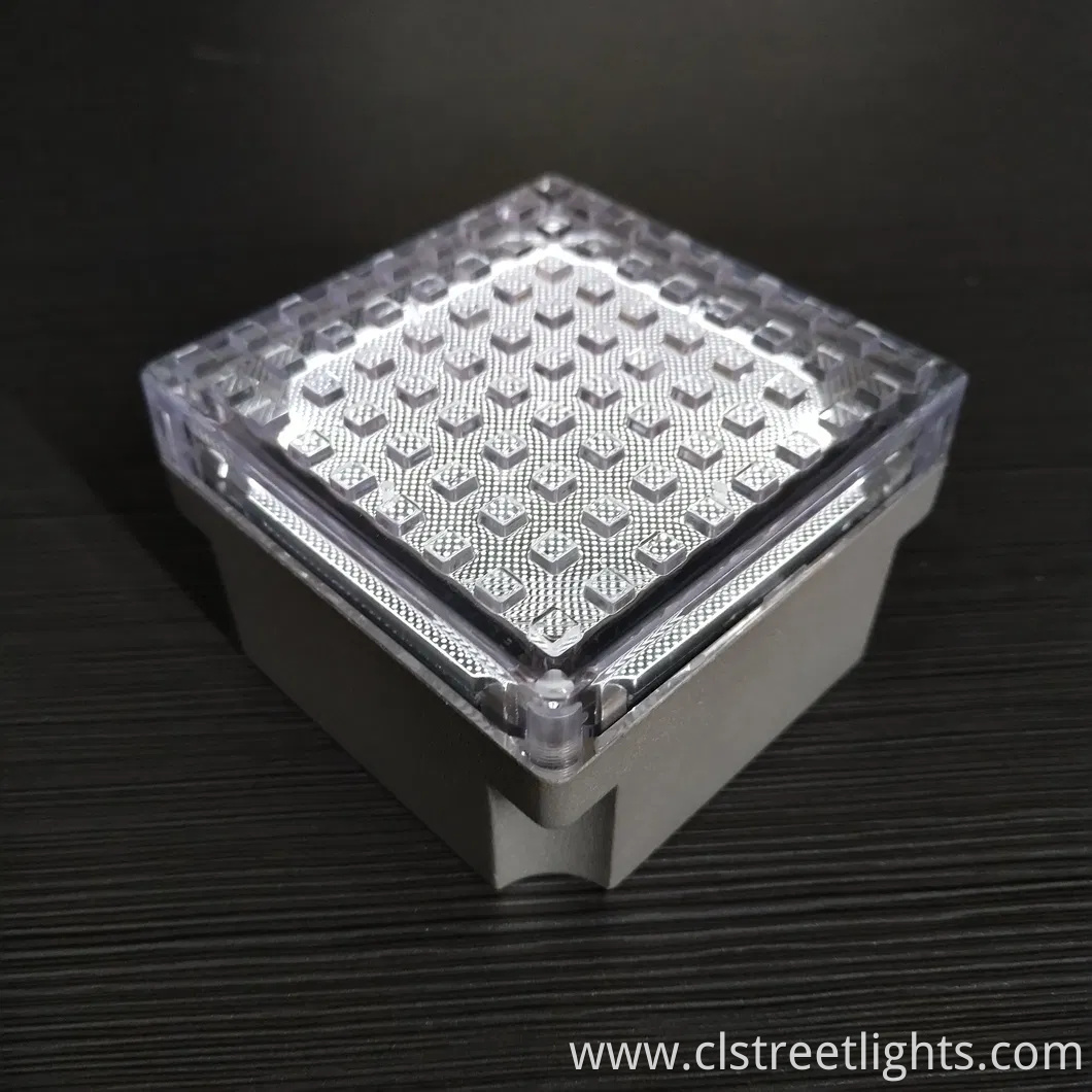 Outdoor Garden Solar Glass Brick Light Waterproof LED Square Solar Ice Floor Tile Buried Light Ice Cube Rocks Garden Light